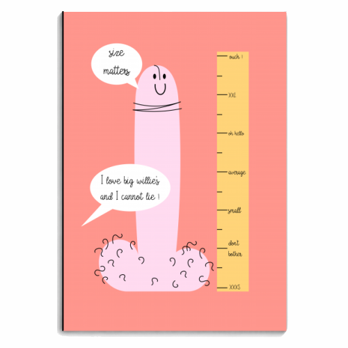 I Love Big Willies - personalised A4, A5, A6 notebook by Adam Regester