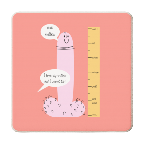 I Love Big Willies - personalised beer coaster by Adam Regester