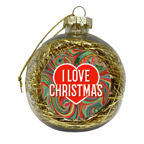 I Love Christmas - xmas bauble by Adam Regester