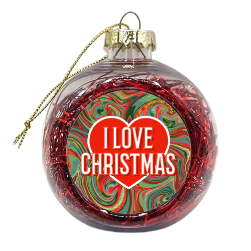 I Love Christmas - xmas bauble by Adam Regester