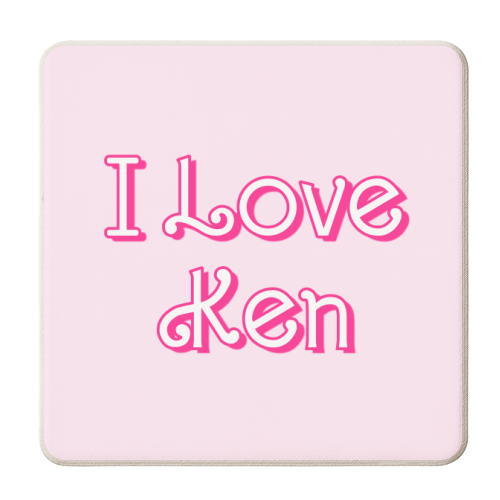 I Love Ken - personalised beer coaster by Adam Regester