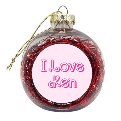 I Love Ken - xmas bauble by Adam Regester