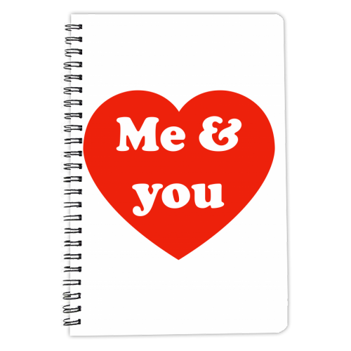 I Love Me & You - personalised A4, A5, A6 notebook by Adam Regester