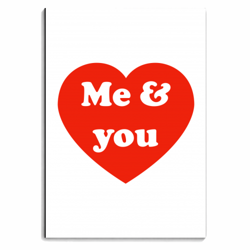 I Love Me & You - personalised A4, A5, A6 notebook by Adam Regester