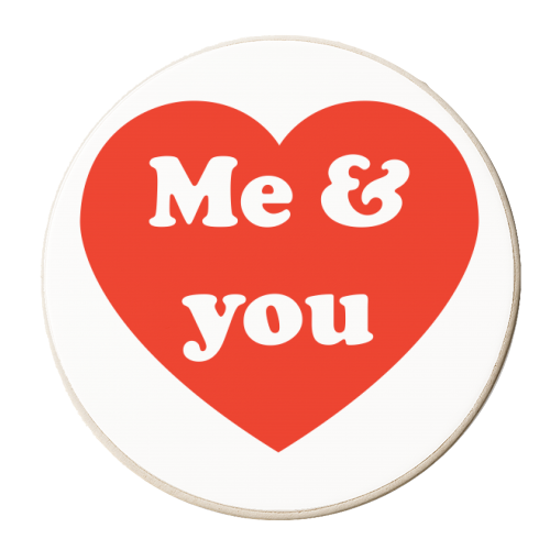 I Love Me & You - personalised beer coaster by Adam Regester