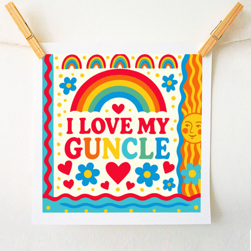 I LOVE MY GUNCLE - A1 - A4 art print by Ms Doodle