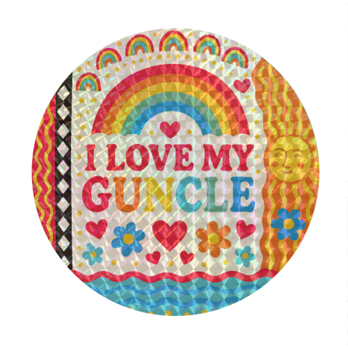 I LOVE MY GUNCLE - Circle Sticker by Ms Doodle