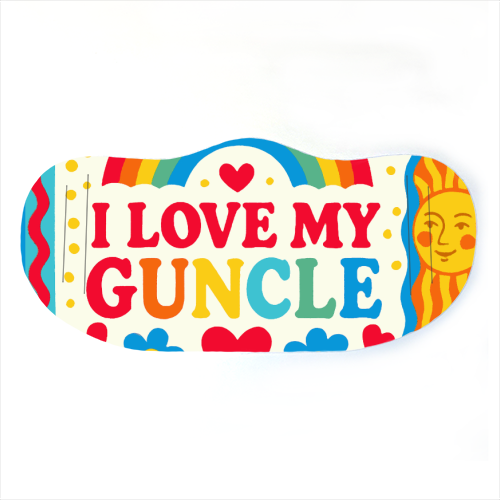 I LOVE MY GUNCLE - face cover mask by Ms Doodle