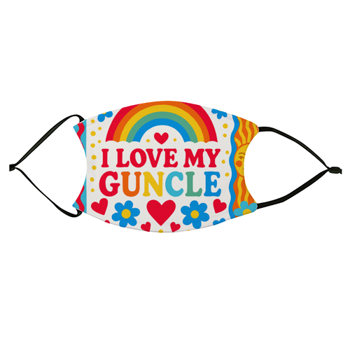I LOVE MY GUNCLE - face cover mask by Ms Doodle