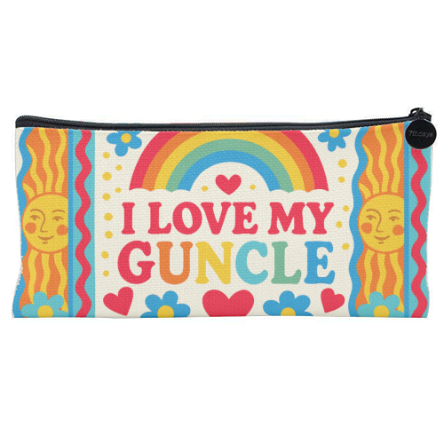 I LOVE MY GUNCLE - flat pencil case by Ms Doodle