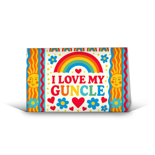 I LOVE MY GUNCLE - funny greeting card by Ms Doodle