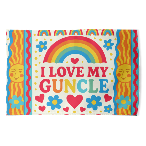 I LOVE MY GUNCLE - funny tea towel by Ms Doodle