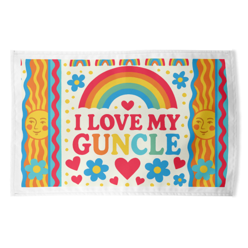 I LOVE MY GUNCLE - funny tea towel by Ms Doodle