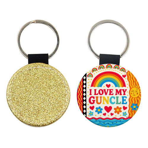 I LOVE MY GUNCLE - keyring by Ms Doodle