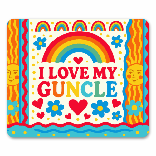 I LOVE MY GUNCLE - mouse mat by Ms Doodle