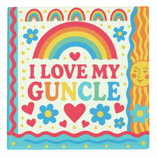I LOVE MY GUNCLE - personalised beer coaster by Ms Doodle