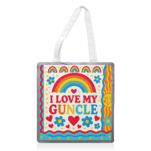I LOVE MY GUNCLE - printed canvas tote bag by Ms Doodle