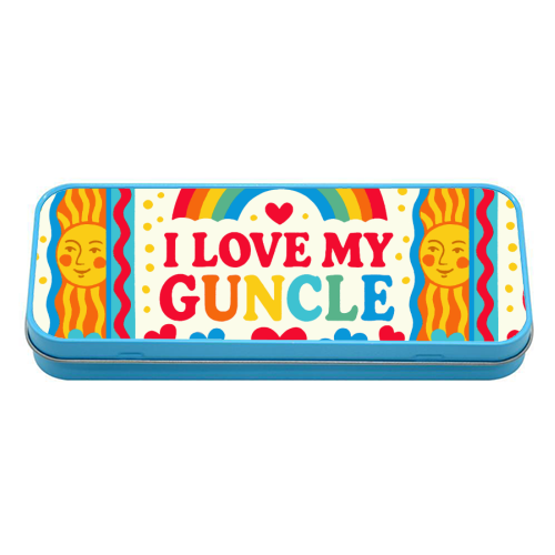 I LOVE MY GUNCLE - tin pencil case by Ms Doodle