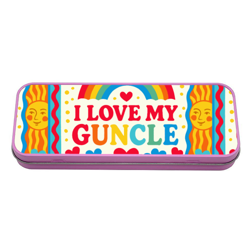 I LOVE MY GUNCLE - tin pencil case by Ms Doodle