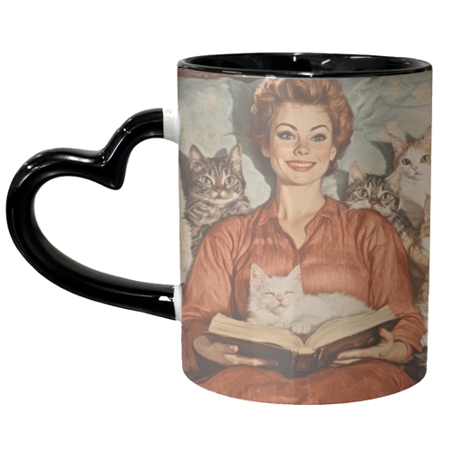 I love reading books - unique mug by DejaReve