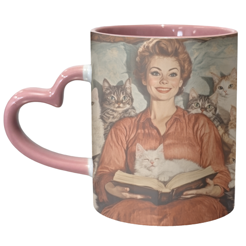 I love reading books - unique mug by DejaReve