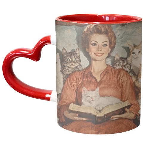 I love reading books - unique mug by DejaReve