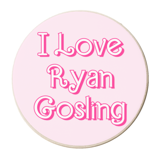 I Love Ryan Gosling - personalised beer coaster by Adam Regester