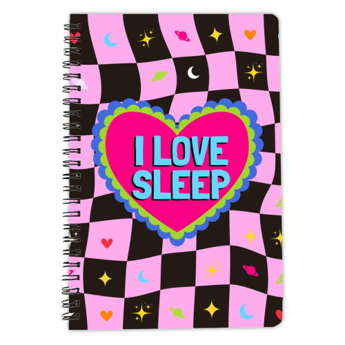 I LOVE SLEEP - personalised A4, A5, A6 notebook by Lilly Rose