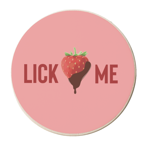 I love strawberries - personalised beer coaster by The Yellow Box