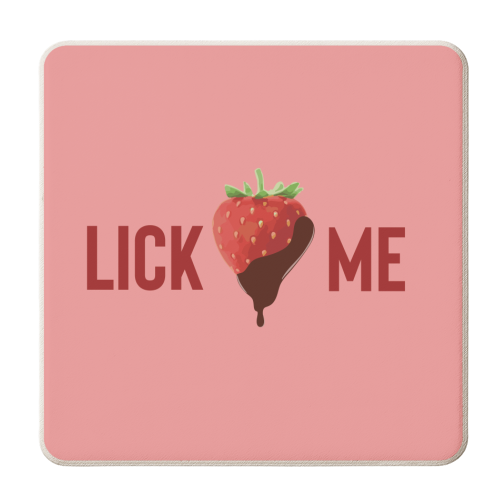 I love strawberries - personalised beer coaster by The Yellow Box