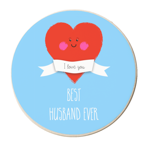 I Love The Best Husband Ever - personalised beer coaster by Adam Regester