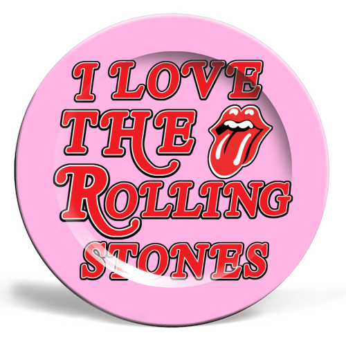 I love the Rolling Stones - ceramic dinner plate by Lilly Rose
