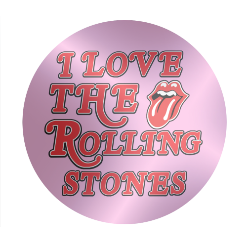 I love the Rolling Stones - Circle Sticker by Lilly Rose