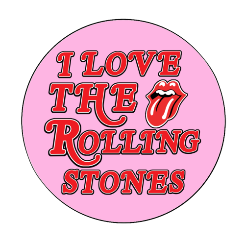 I love the Rolling Stones - Circle Sticker by Lilly Rose