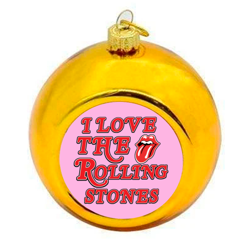 I love the Rolling Stones - colourful christmas bauble by Lilly Rose