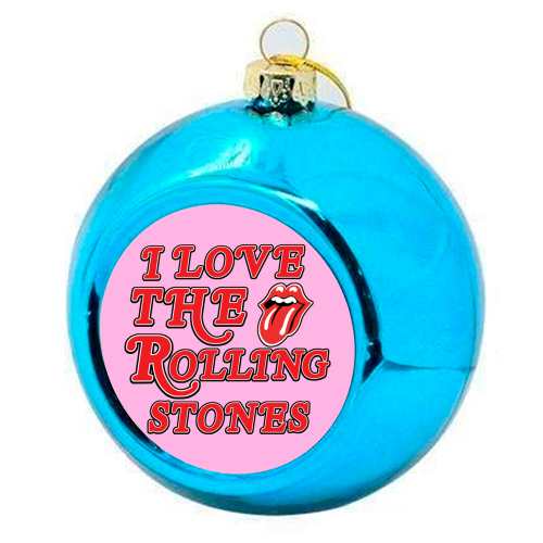 I love the Rolling Stones - colourful christmas bauble by Lilly Rose