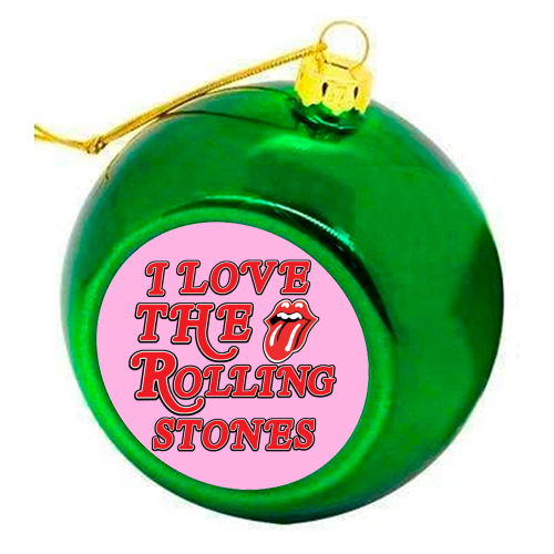 I love the Rolling Stones - colourful christmas bauble by Lilly Rose