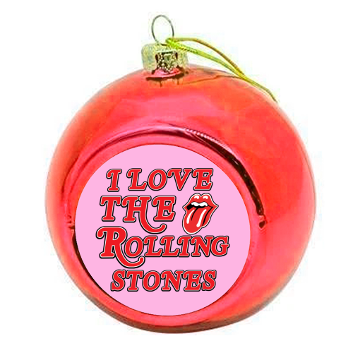 I love the Rolling Stones - colourful christmas bauble by Lilly Rose