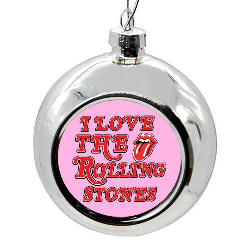 I love the Rolling Stones - colourful christmas bauble by Lilly Rose