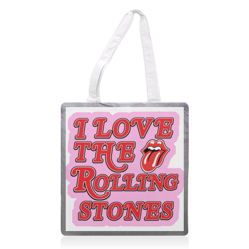 I love the Rolling Stones - printed canvas tote bag by Lilly Rose
