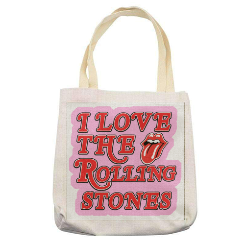 I love the Rolling Stones - printed canvas tote bag by Lilly Rose