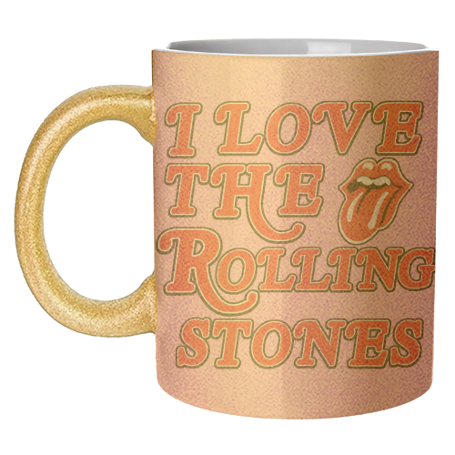 I love the Rolling Stones - unique mug by Lilly Rose