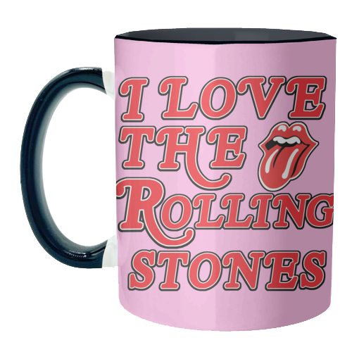 I love the Rolling Stones - unique mug by Lilly Rose