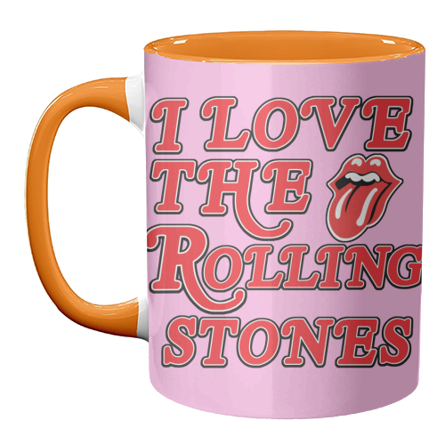 I love the Rolling Stones - unique mug by Lilly Rose