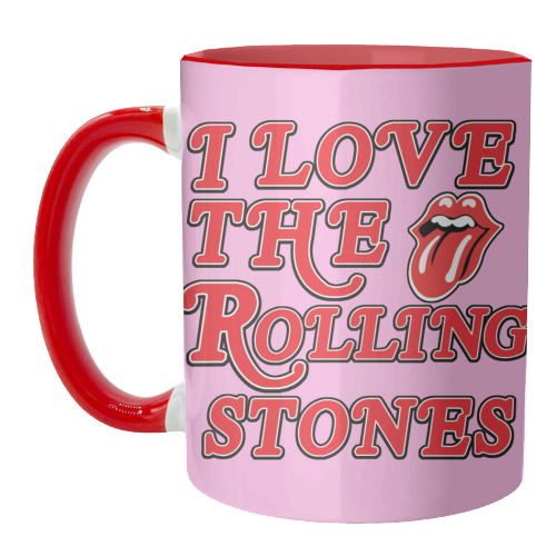 I love the Rolling Stones - unique mug by Lilly Rose