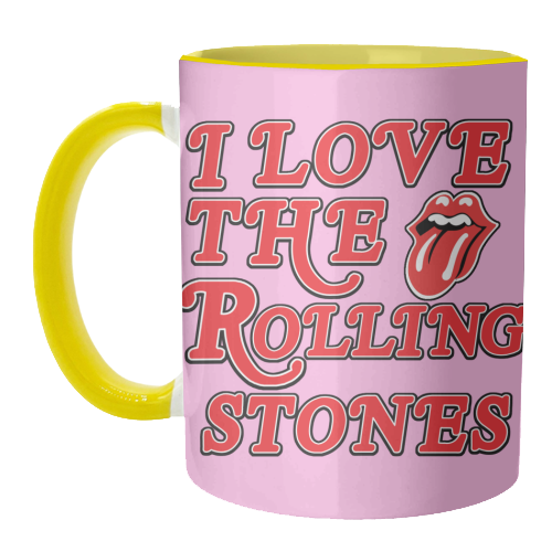 I love the Rolling Stones - unique mug by Lilly Rose