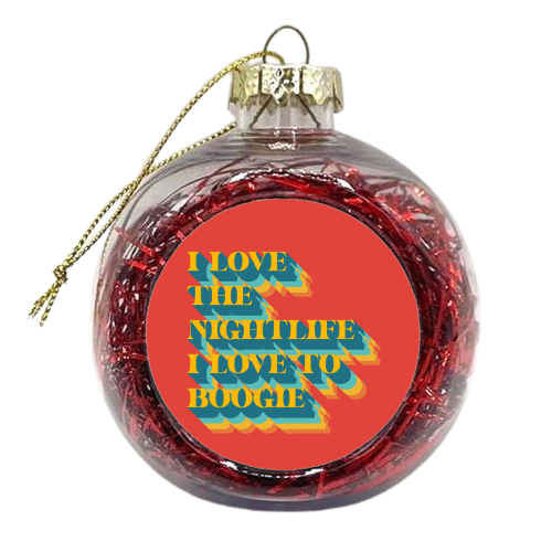 I Love To Boogie - xmas bauble by Wallace Elizabeth
