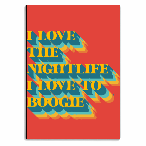 I Love To Boogie - personalised A4, A5, A6 notebook by Wallace Elizabeth