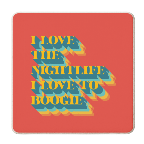 I Love To Boogie - personalised beer coaster by Wallace Elizabeth