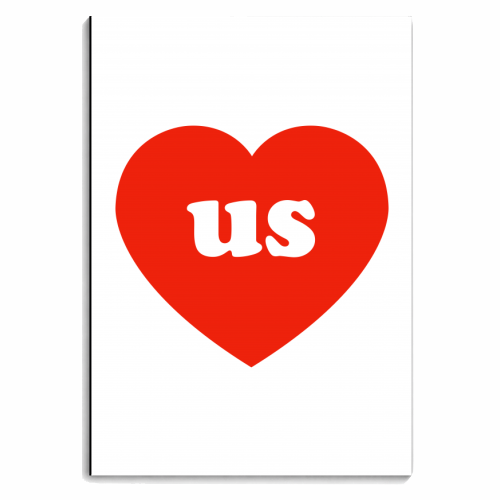 I Love Us - personalised A4, A5, A6 notebook by Adam Regester